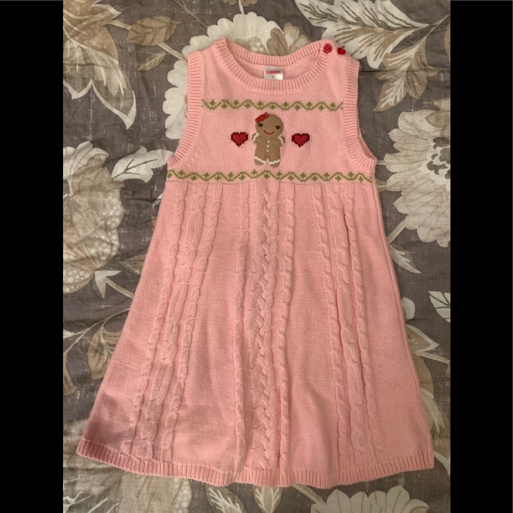 Girls Gymboree gingerbread sweater dress 4t